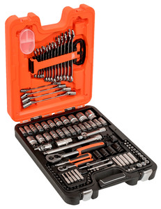 BAHCO 1/4" and 1/2" Square Drive Socket Set with Combination Spanner Set/L-Keys Tools Set