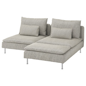 SÖDERHAMN 2-seat sofa, with chaise longue, Viarp beige/brown