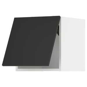 METOD Wall cabinet horizontal, white/Nickebo matt anthracite, 40x40 cm