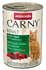 Animonda Carny Adult Cat Food Beef & Venison with Cowberries 400g