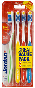 Jordan Total Clean Toothbrush Soft 4pcs