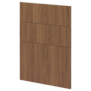 METOD 3 fronts for dishwasher, Tistorp brown walnut effect, 60 cm