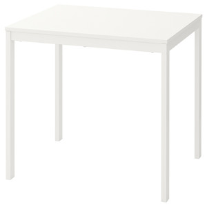 VANGSTA Extendable table, white, 80/120x70 cm