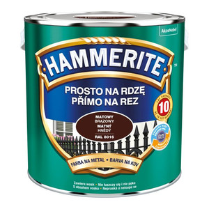 Hammerite Direct To Rust Metal Paint 2.5l, matt brown