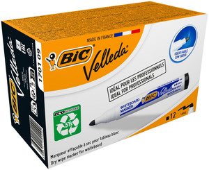 BIC Whiteboard Marker Velleda Ecolutions Black 12-pack