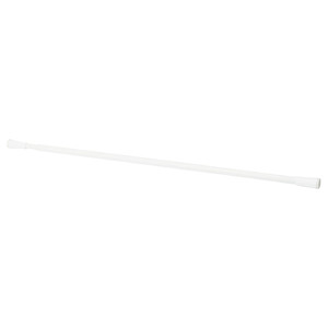 FJÄDRANDE Curtain rod, white, 70-120 cm