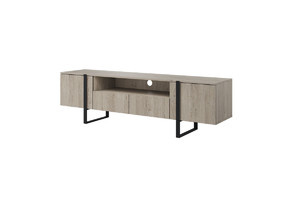 TV Cabinet Verica 200 cm, biscuit oak/black legs