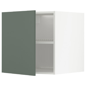 METOD Top cabinet for fridge/freezer, white/Bodarp grey-green, 60x60 cm