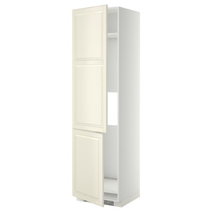 METOD High cab f fridge/freezer w 2 doors, white, Bodbyn off-white, 60x60x220 cm