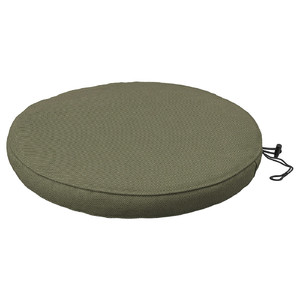 FRÖSÖN Cover for chair cushion, outdoor, dark beige-green, 35 cm