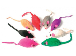 Zolux Cat Toy Mice Set, medium, 8pcs