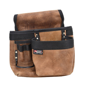 AW Tool Belt Pouch with 5 Pockts, grain leather