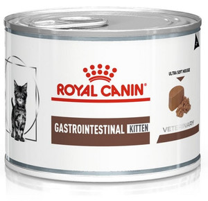 Royal Canin Veterinary Diet Gastrointestinal Kitten Ultra Soft Mousse in Sauce Canned Cat Food 195g