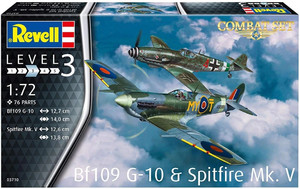 Revell Plastic Model BF109G-10 & Spitfire MK.V 12+