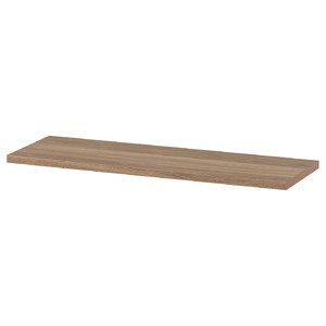 BILLY Shelf, oak effect, 76x26 cm