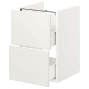 ENHET Base cb f washbasin w 2 drawers, white, 40x40x60 cm
