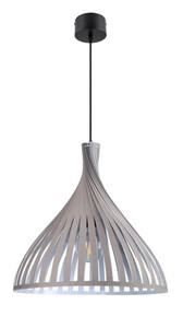 GoodHome Pendant Lamp Crozon E27, taupe/grey