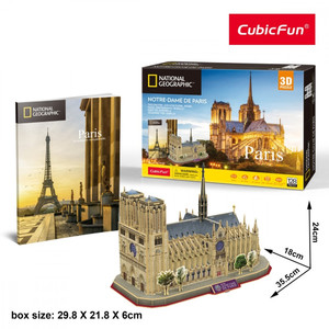 Cubicfun 3D Puzzle Notre Dame N.G. 128pcs 3+