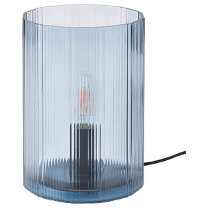 MIKROKLIN Table lamp, glass blue, 22 cm