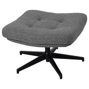 HAVBERG Footstool, Lejde grey/black