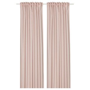 SILVERLÖNN Sheer curtains, 1 pair, pink, 145x300 cm