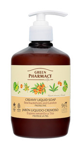 Green Pharmacy Protective Liquid Soap Sea Buckthorn & Linden 96% Natural Vegan 460ml