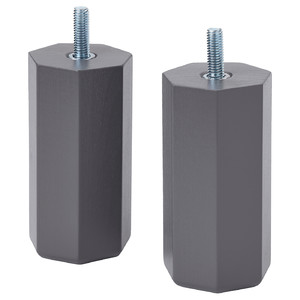 ULLARP Leg, dark grey, 10 cm, 2 pack