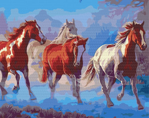 Symag Painting by Numbers Cavy of Horses 6+