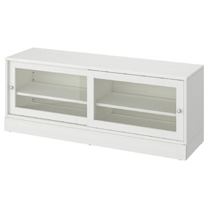 HAVSTA TV bench with plinth, white, 160x47x62 cm