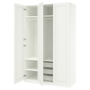 PAX / GULLABERG Wardrobe combination, white/white, 150x60x236 cm