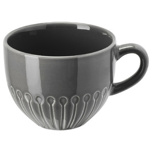 STRIMMIG Mug, stoneware grey, 36 cl