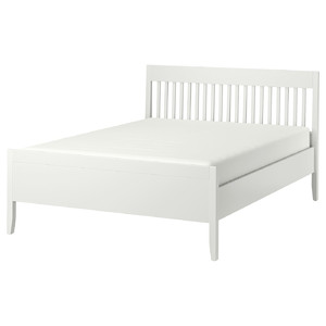IDANÄS Bed frame, white, Luröy, 140x200 cm