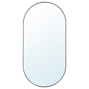 LINDBYN Mirror, black, 60x120 cm