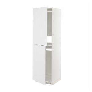 METOD High cabinet for fridge/freezer, white/Stensund white, 60x60x200 cm