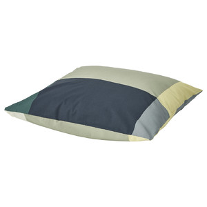 BRUNKRISSLA Pillowcase, green/multicolour, 50x60 cm