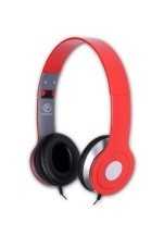 Rebeltec Stereo Headphones with Microphone CITY, red