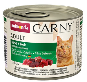 Animonda Carny Adult Cat Food Beef & Venison with Cowberries 200g