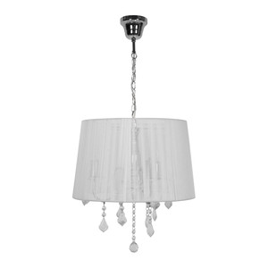 GoodHome Pendant Lamp Hovland E14, chrome/white