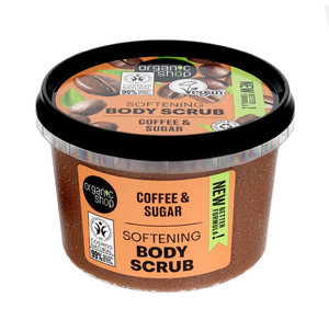 Organic Shop Softening Body Scrub Coffee & Sugar 99% Natural Vegan 250 ml