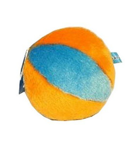 Plush Ball for Dogs 12cm, orange-blue