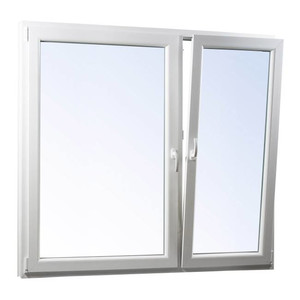 Casement/Tilt and Turn Window PVC Triple-Pane 1465 x 1135 mm, asymmetrical, white