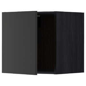 METOD Wall cabinet, black/Nickebo matt anthracite, 40x40 cm