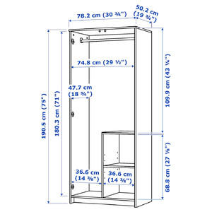 BRIMNES Bedroom furniture, set of 3, white, 160x200 cm