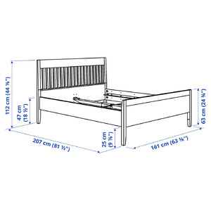 IDANÄS Bed frame, white, 160x200 cm