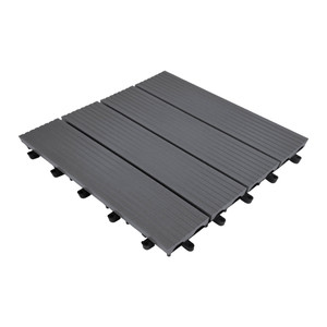 Wood Decking 30x30 cm, grey