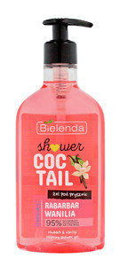 Bielenda Shower Coctail Relaxing Shower Gel Rhubarb & Vanilla 95% Natural 400ml