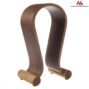 Maclean Headphones Stand Wooden Walnut Color MC-815W