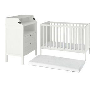 SUNDVIK 3-piece baby furniture set, white