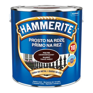 Hammerite Direct To Rust Metal Paint 2.5l, gloss dark brown
