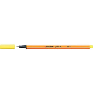 Stabilo Point 88 Fineliners 88/24 Lemon Yellow 10pcs